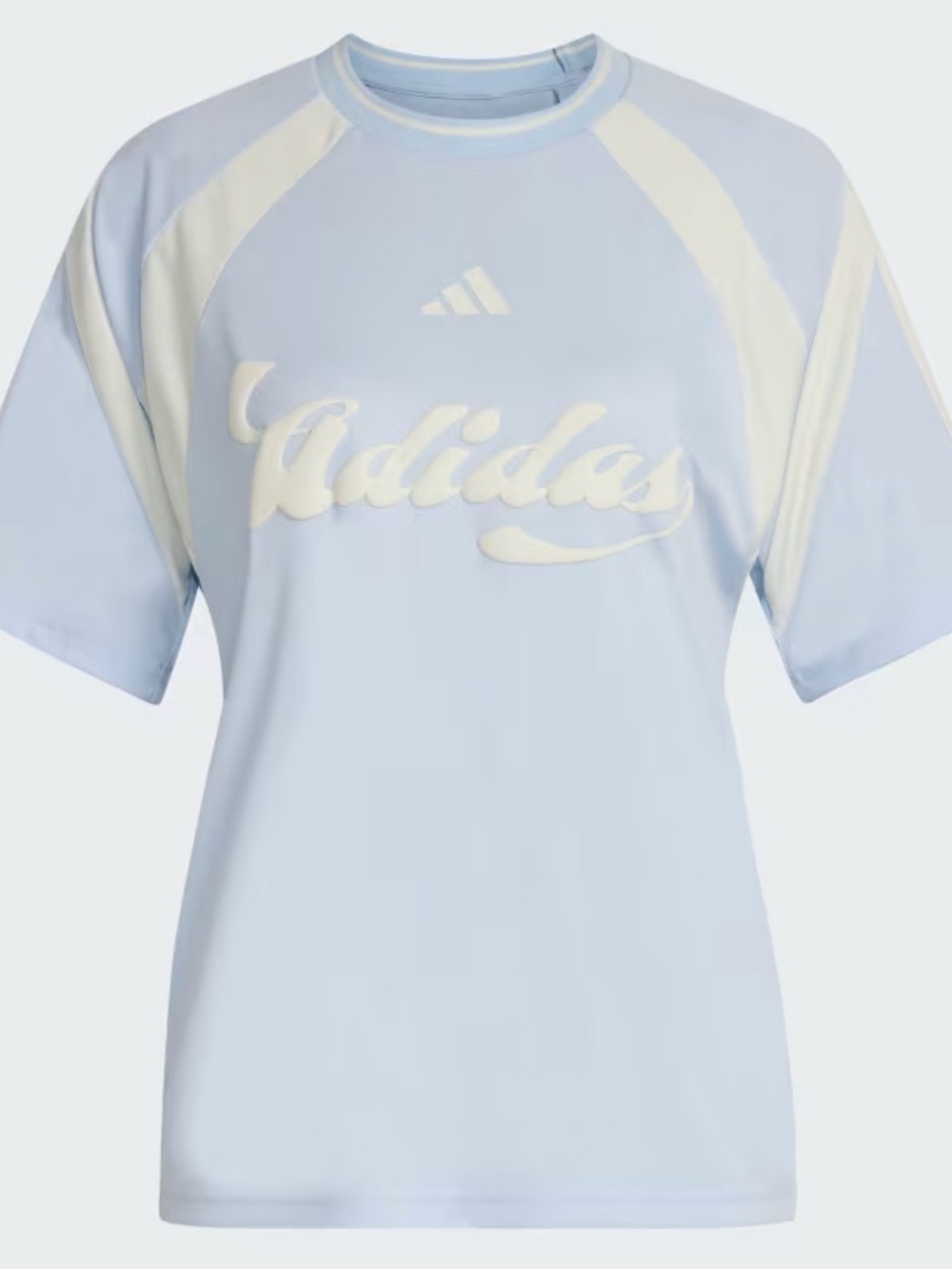 adidas Light Blue Tee with Cream Accents